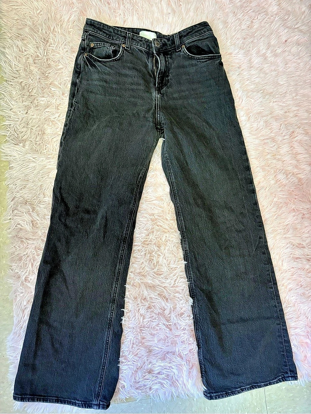 H&M Wide Leg Black Jeans Size 6